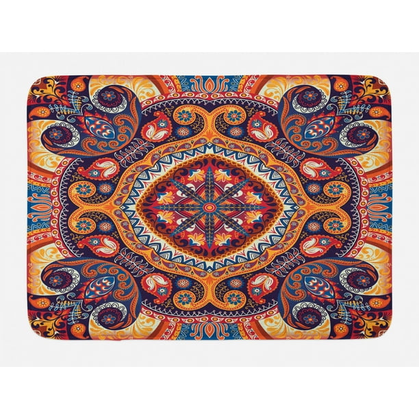 Gear New No Slip Microfiber Memory Foam Paisley Ornament Pattern Bath Rug Mat 24 x 17 Gear New No Slip Microfiber Memory Foam Paisley Ornament Pattern Bath Rug Mat 24 x 17
